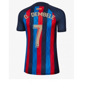 Damen Fußballbekleidung Barcelona Ousmane Dembele #7 Heimtrikot 2022-23 Kurzarm